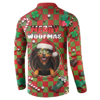 Rottweiler Christmas Button Sweatshirt Merry Woofmas - Wonder Print Shop