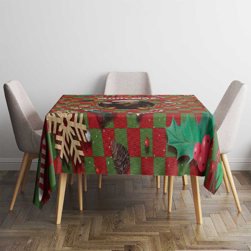 Rottweiler Christmas Tablecloth Merry Woofmas - Wonder Print Shop