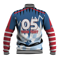 Custom USA Volleyball Baseball Jacket Bump Set Spike Repeat