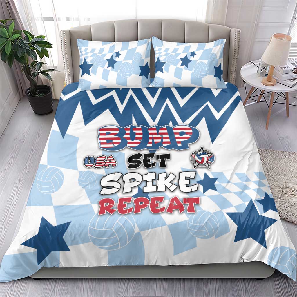 USA Volleyball Bedding Set Bump Set Spike Repeat