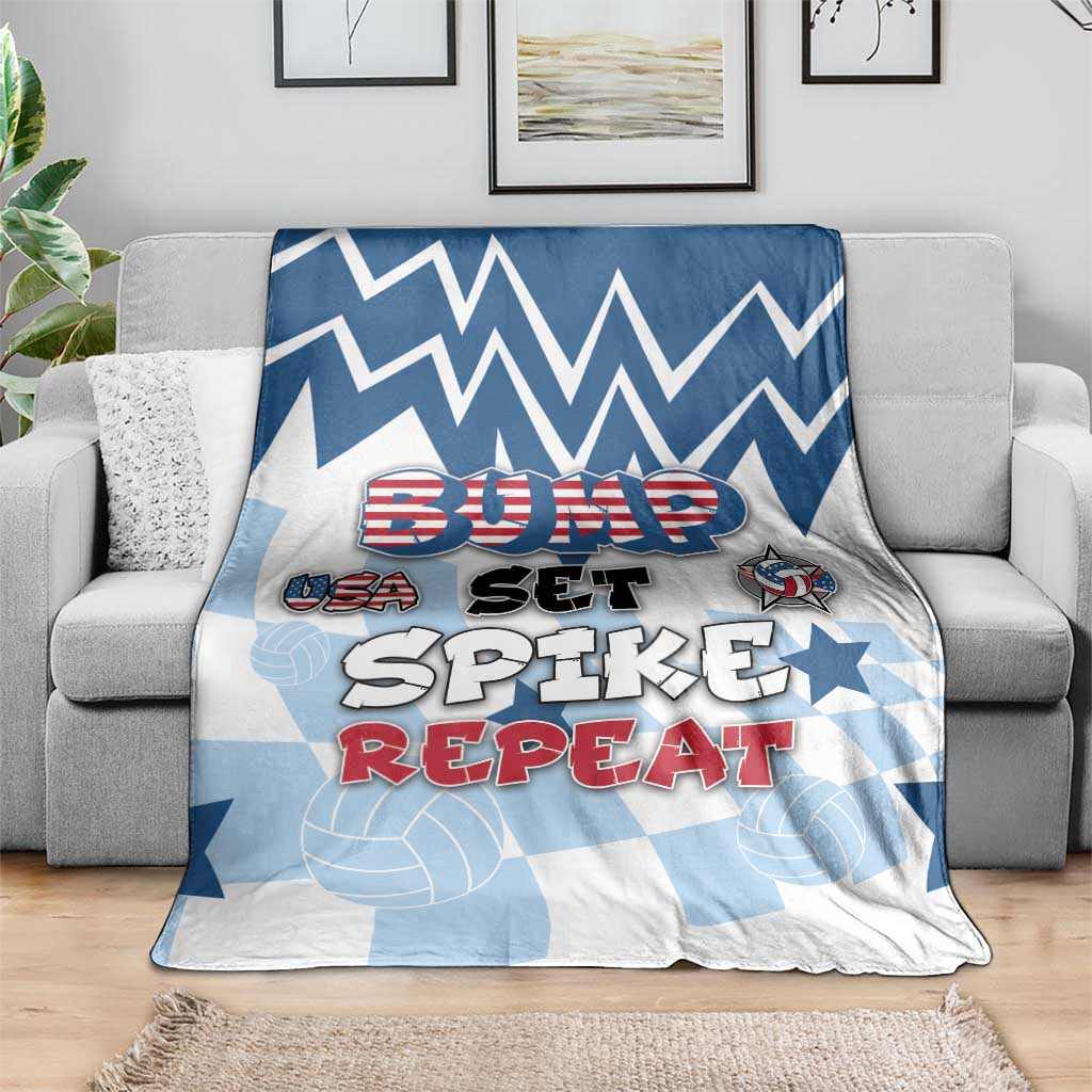USA Volleyball Blanket Bump Set Spike Repeat