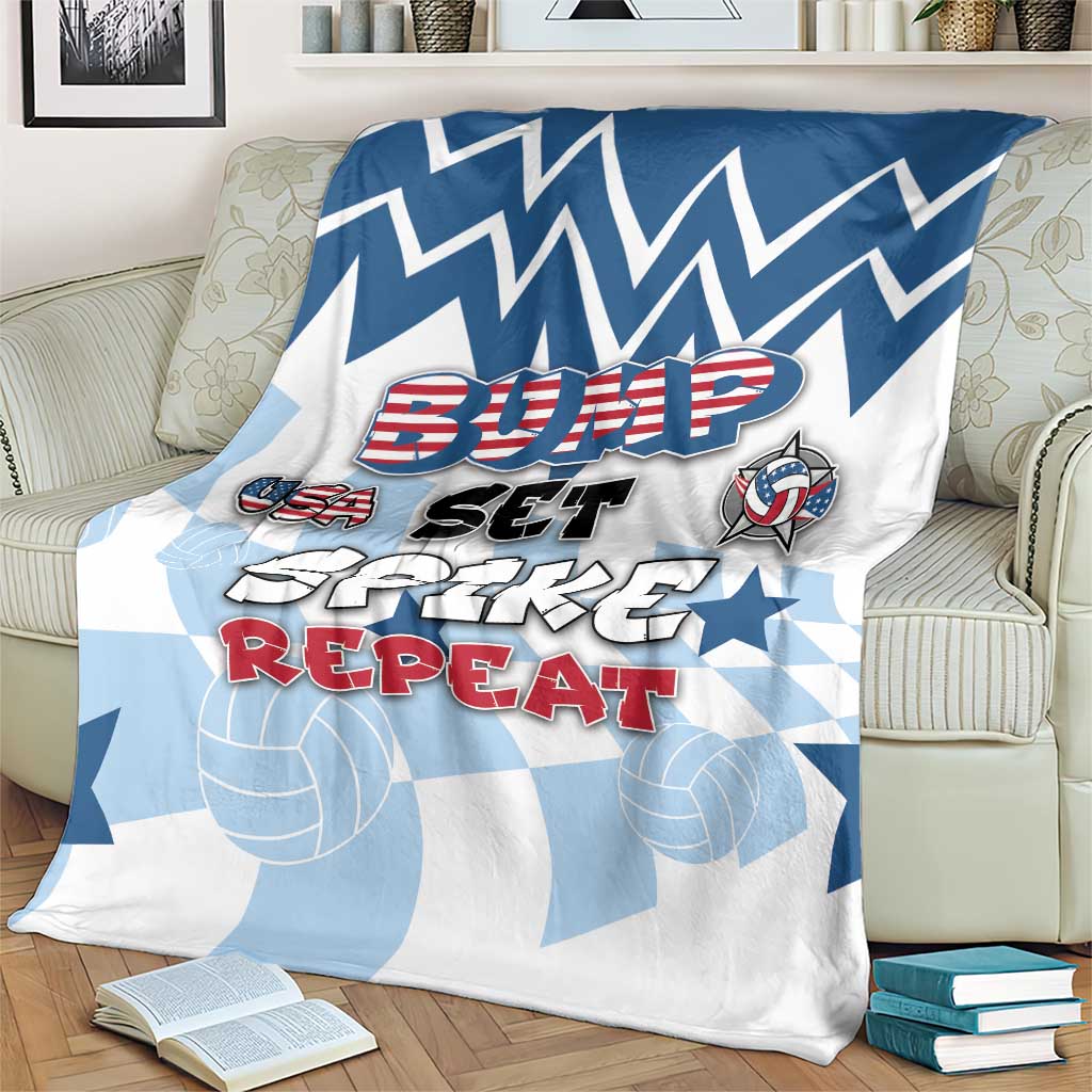 USA Volleyball Blanket Bump Set Spike Repeat