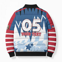 Custom USA Volleyball Bomber Puffer Jacket Bump Set Spike Repeat