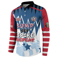 Custom USA Volleyball Button Sweatshirt Bump Set Spike Repeat