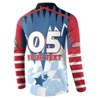 Custom USA Volleyball Button Sweatshirt Bump Set Spike Repeat