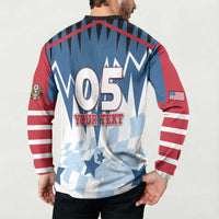 Custom USA Volleyball Button Sweatshirt Bump Set Spike Repeat