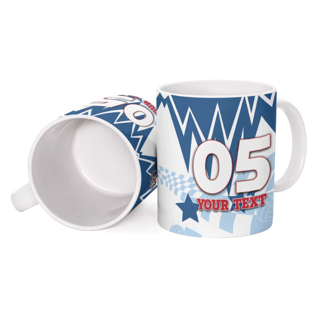 Custom USA Volleyball Ceramic Mug Bump Set Spike Repeat