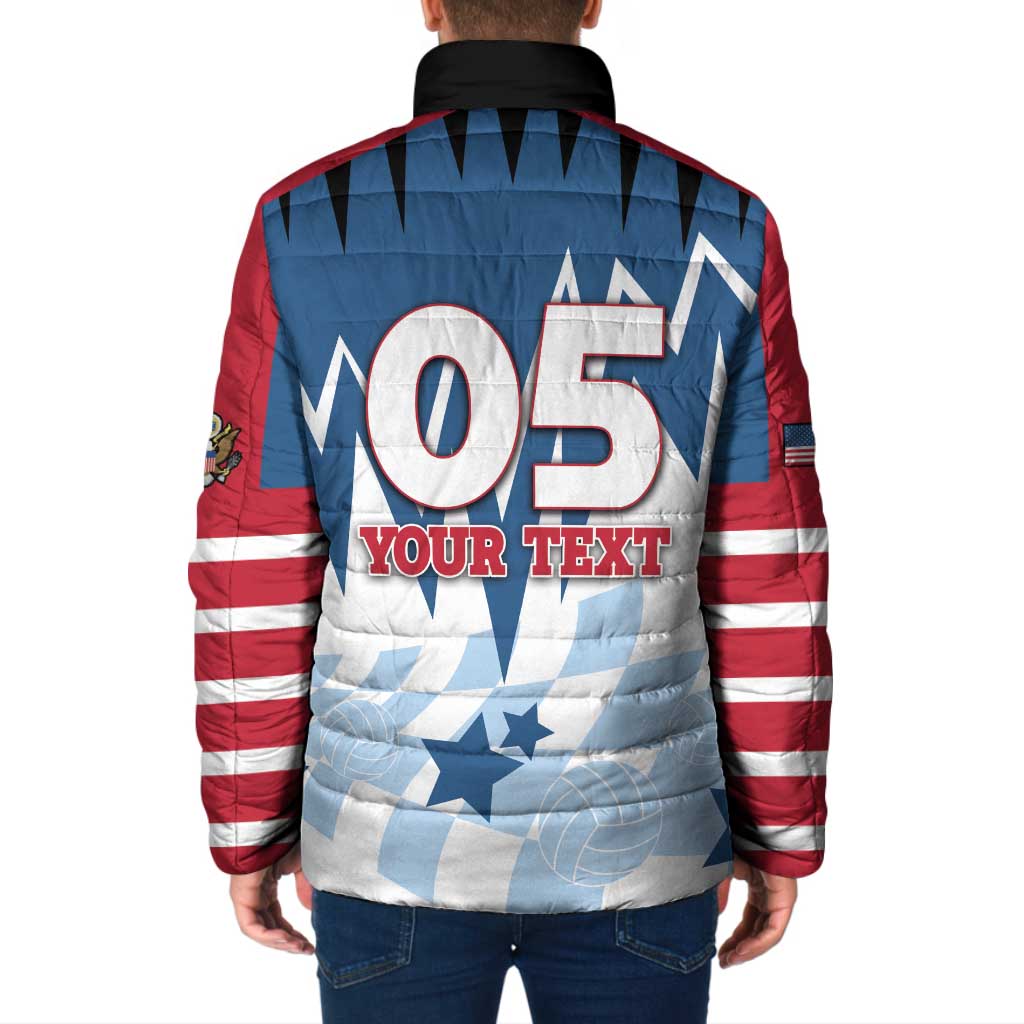 Custom USA Volleyball Padded Jacket Bump Set Spike Repeat
