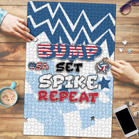 USA Volleyball Puzzle Bump Set Spike Repeat
