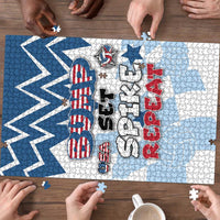 USA Volleyball Puzzle Bump Set Spike Repeat
