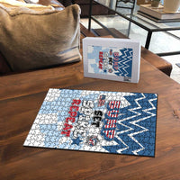 USA Volleyball Puzzle Bump Set Spike Repeat
