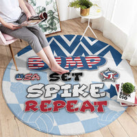 USA Volleyball Round Carpet Bump Set Spike Repeat