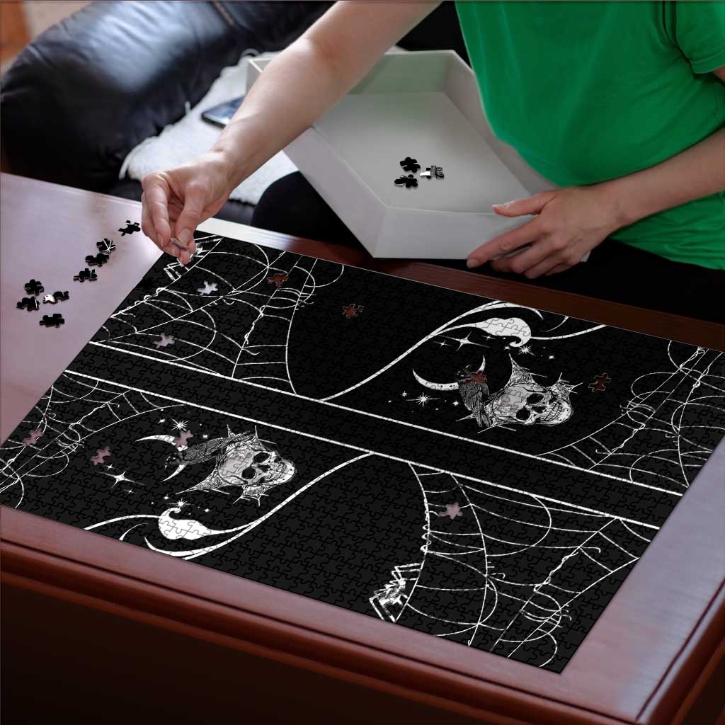Skull Cowboy Puzzle Western Yoke Style - Wonder Print Shop
