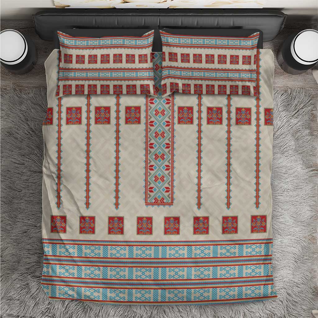 Lithuanian National Costume Bedding Set Traditional Folk Pattern - Wonder Print Shop