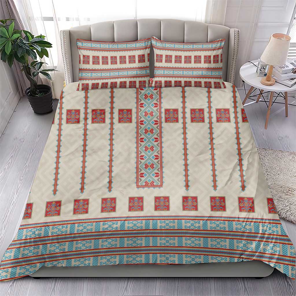 Lithuanian National Costume Bedding Set Traditional Folk Pattern - Wonder Print Shop