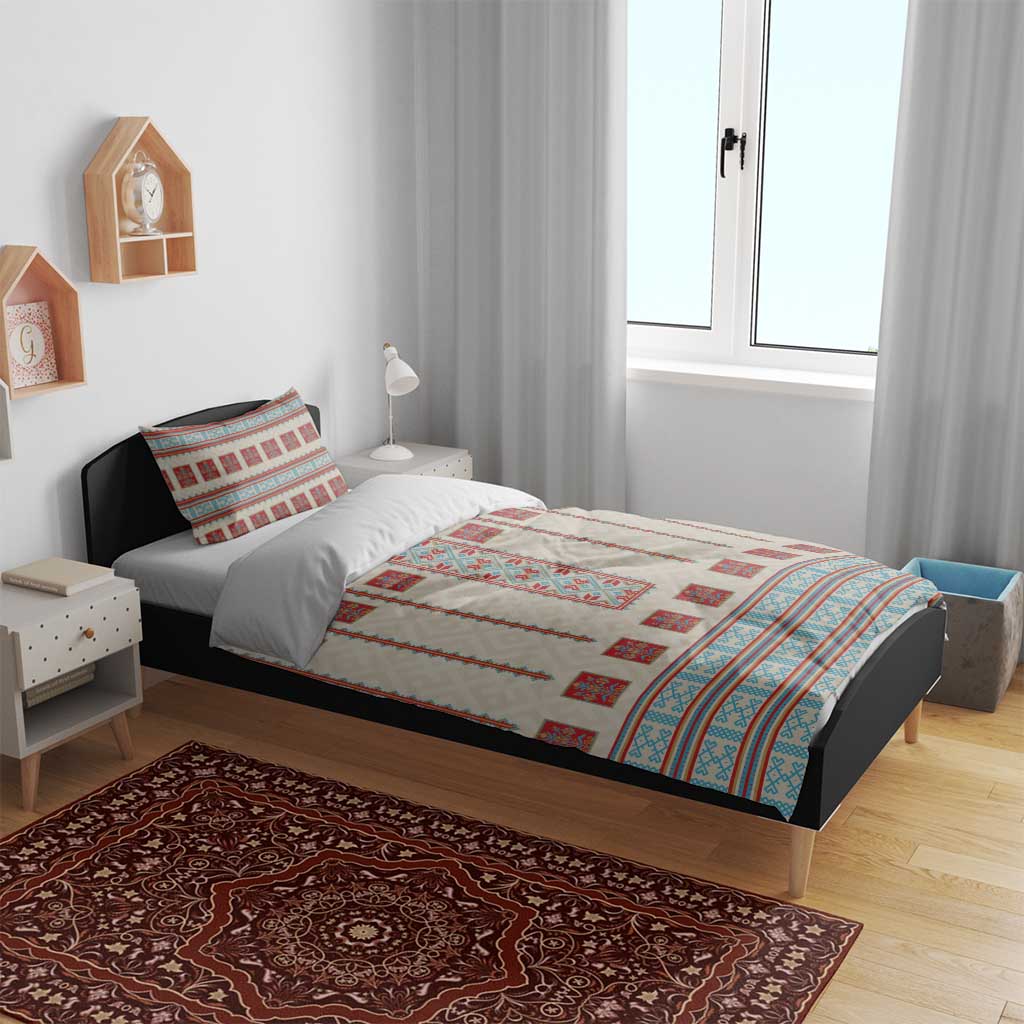 Lithuanian National Costume Bedding Set Traditional Folk Pattern - Wonder Print Shop