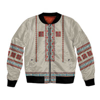 Lithuanian National Costume Bomber Jacket Traditional Folk Pattern - Wonder Print Shop