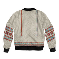 Lithuanian National Costume Bomber Jacket Traditional Folk Pattern - Wonder Print Shop