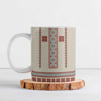 Lithuanian National Costume Ceramic Mug Traditional Folk Pattern - Wonder Print Shop