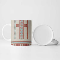 Lithuanian National Costume Ceramic Mug Traditional Folk Pattern - Wonder Print Shop