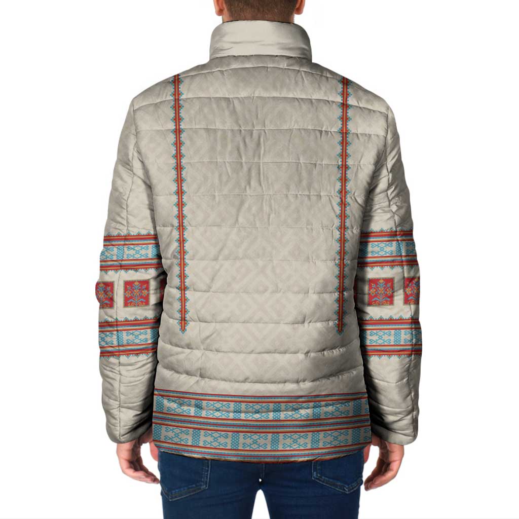 Lithuanian National Costume Padded Jacket Traditional Folk Pattern - Wonder Print Shop