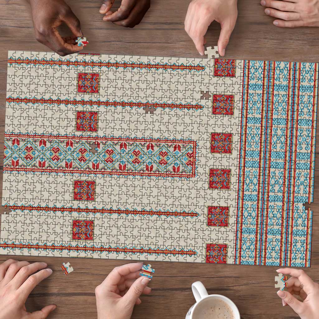 Lithuanian National Costume Puzzle Traditional Folk Pattern - Wonder Print Shop