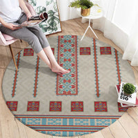 Lithuanian National Costume Round Carpet Traditional Folk Pattern - Wonder Print Shop