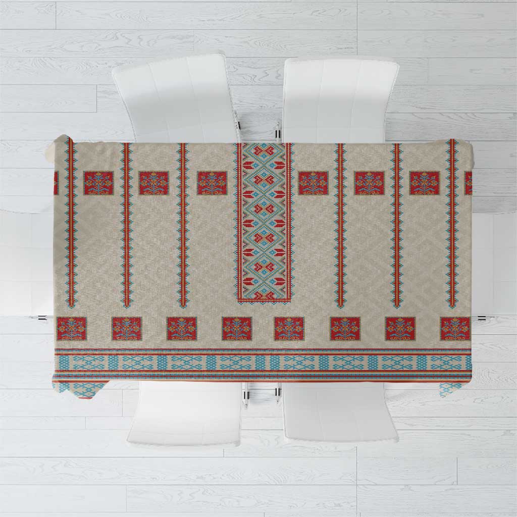 Lithuanian National Costume Tablecloth Traditional Folk Pattern - Wonder Print Shop