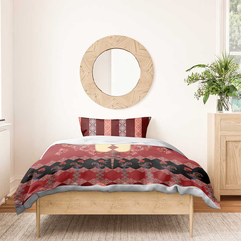 Portugal National Costume Bedding Set Barcelos Rooster Patterns - Wonder Print Shop