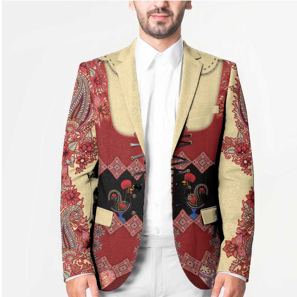 Portugal National Costume Blazer Barcelos Rooster Patterns - Wonder Print Shop