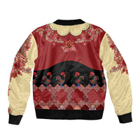 Portugal National Costume Bomber Jacket Barcelos Rooster Patterns - Wonder Print Shop