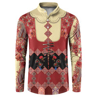Portugal National Costume Button Sweatshirt Barcelos Rooster Patterns - Wonder Print Shop
