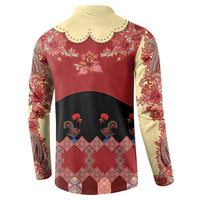 Portugal National Costume Button Sweatshirt Barcelos Rooster Patterns - Wonder Print Shop