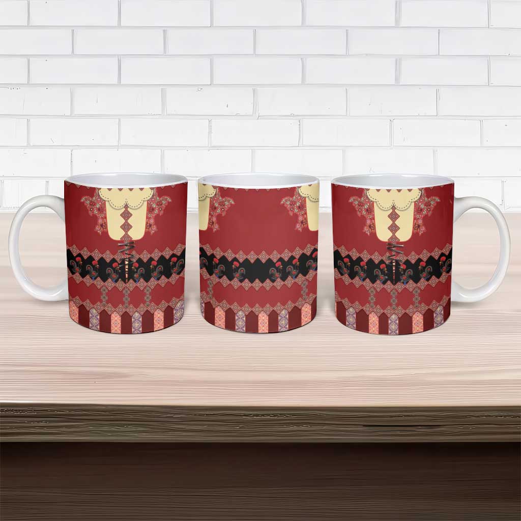 Portugal National Costume Ceramic Mug Barcelos Rooster Patterns - Wonder Print Shop
