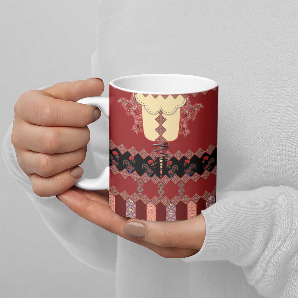 Portugal National Costume Ceramic Mug Barcelos Rooster Patterns - Wonder Print Shop