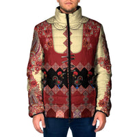 Portugal National Costume Padded Jacket Barcelos Rooster Patterns - Wonder Print Shop