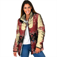 Portugal National Costume Padded Jacket Barcelos Rooster Patterns - Wonder Print Shop