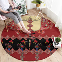 Portugal National Costume Round Carpet Barcelos Rooster Patterns - Wonder Print Shop