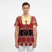 Portugal National Costume Scrub Top Barcelos Rooster Patterns - Wonder Print Shop
