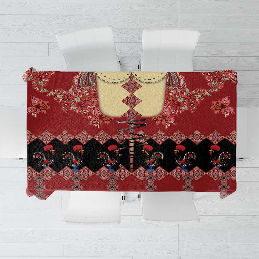 Portugal National Costume Tablecloth Barcelos Rooster Patterns - Wonder Print Shop