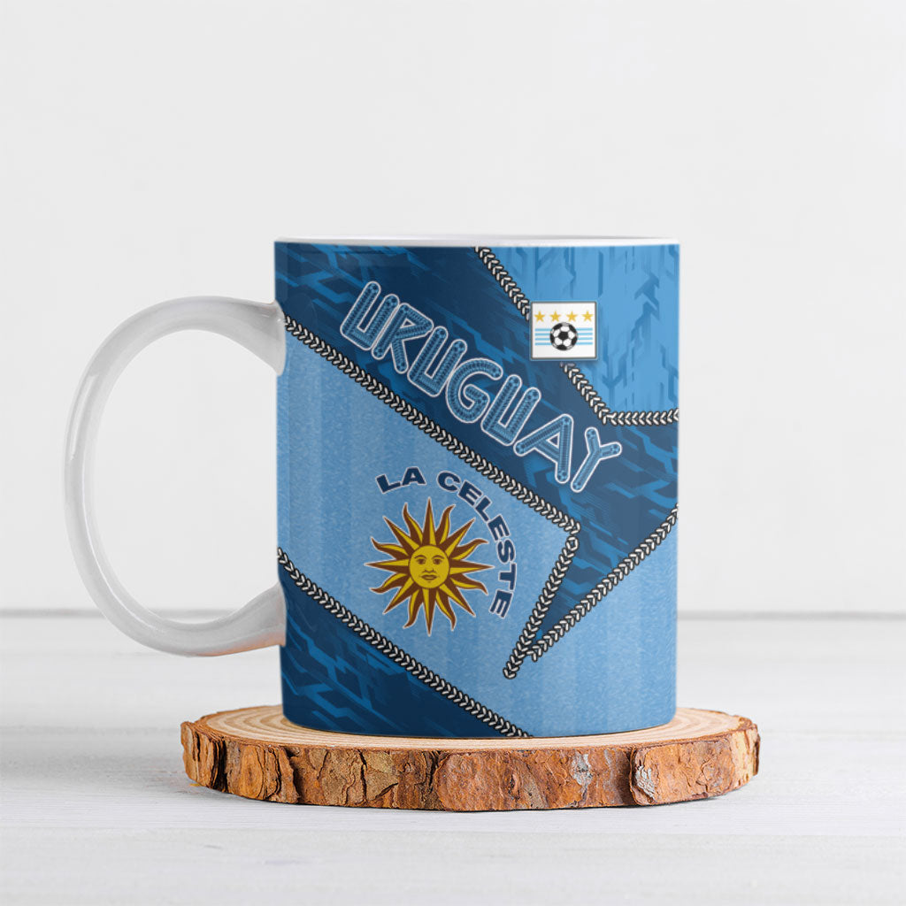 Custom Uruguay Football Ceramic Mug Sun Of May Symbol Unique Style