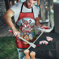 Happy Canada Day Apron Cute Wildlife Animals Maple Leaf