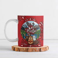 Happy Canada Day Ceramic Mug Cute Wildlife Animals Maple Leaf
