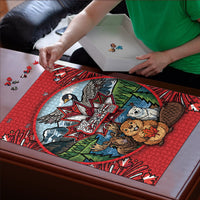 Happy Canada Day Puzzle Cute Wildlife Animals Maple Leaf