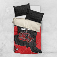 Canada National Indigenous Peoples Day Bedding Set Red Map Haida Totem Patterns