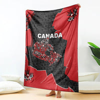 Canada National Indigenous Peoples Day Blanket Red Map Haida Totem Patterns