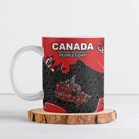 Canada National Indigenous Peoples Day Ceramic Mug Red Map Haida Totem Patterns