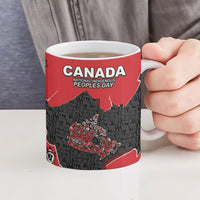 Canada National Indigenous Peoples Day Ceramic Mug Red Map Haida Totem Patterns