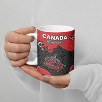 Canada National Indigenous Peoples Day Ceramic Mug Red Map Haida Totem Patterns