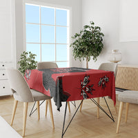 Canada National Indigenous Peoples Day Tablecloth Red Map Haida Totem Patterns